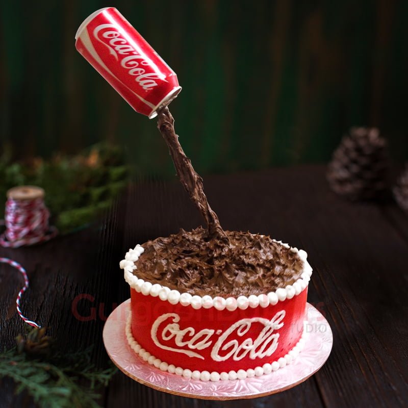 anti gravity coke spill cake