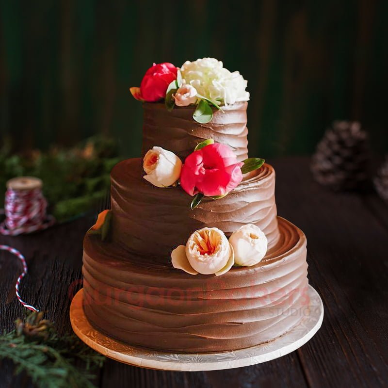 chocolate wrap wedding cake