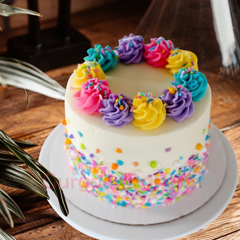 colorful birthday cake