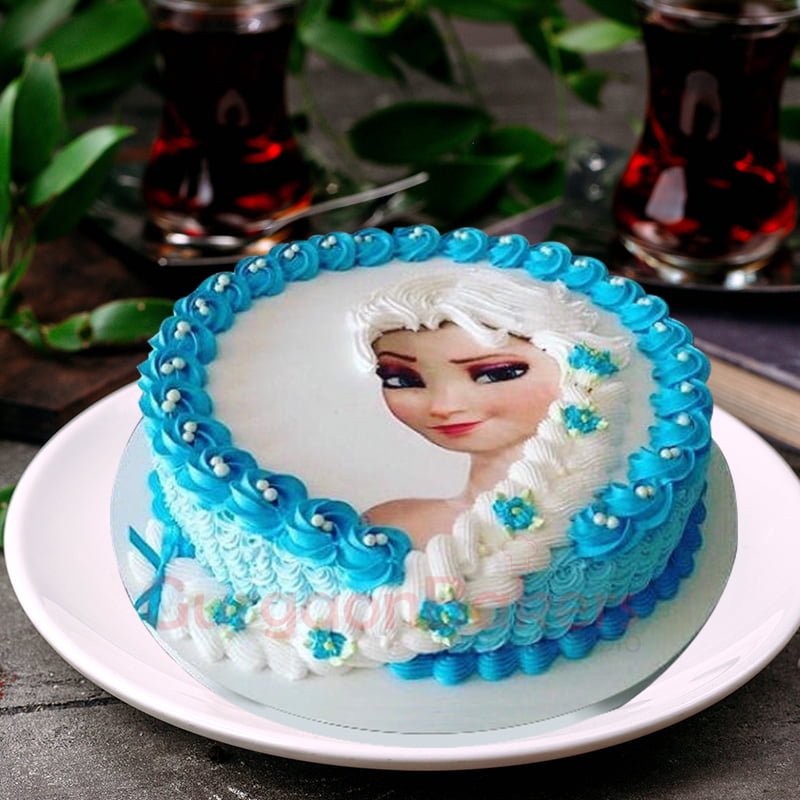 elsa braid cake