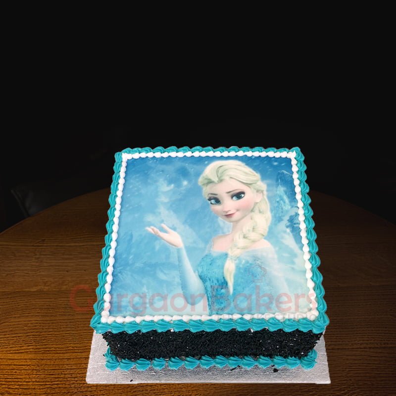 elsa photo cake