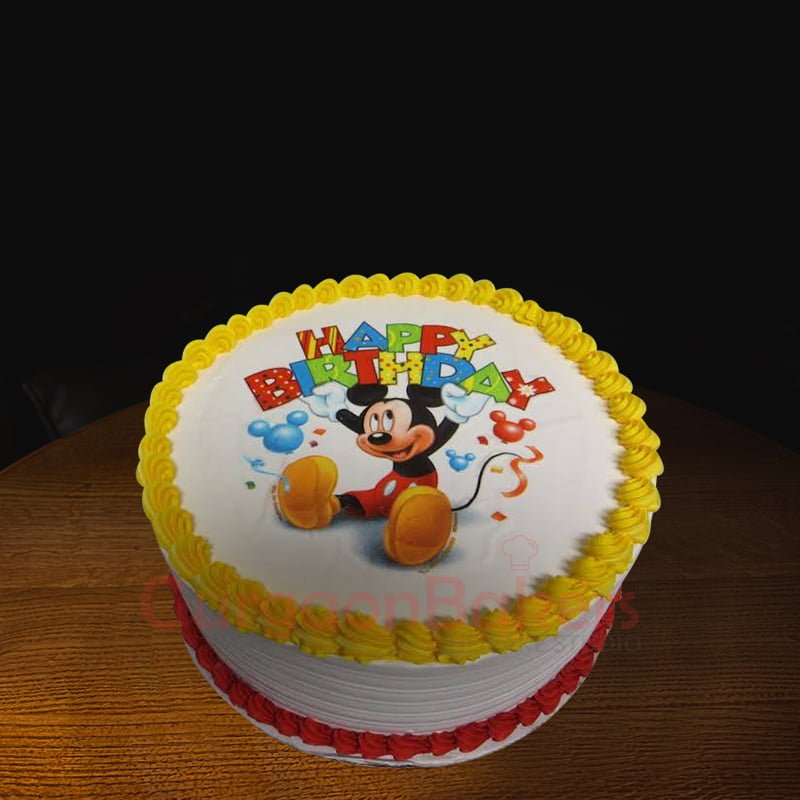 happy birthday mickey cake