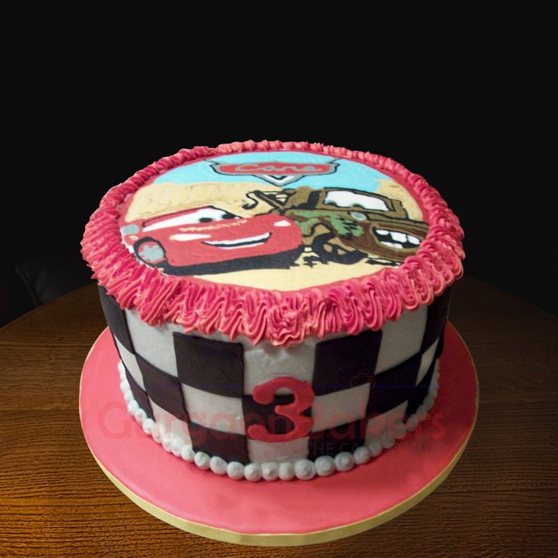 lightning mcqueen and mater cake