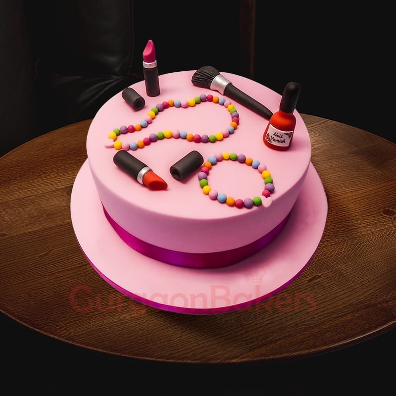 makeup lovers birthday cake