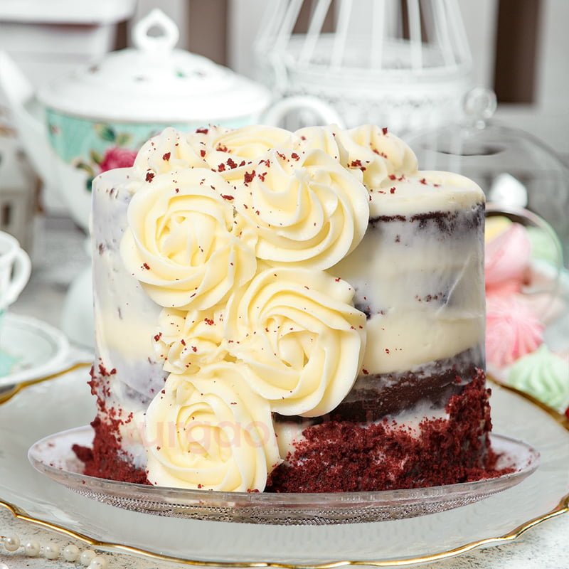 naked red velvet cake