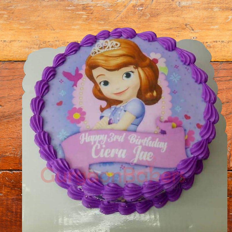 pretty sofia the first cake