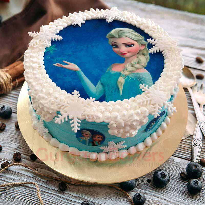 queen elsa magic cake