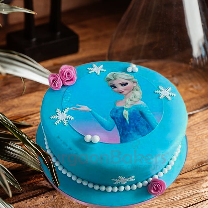 queen elsa truffle cake