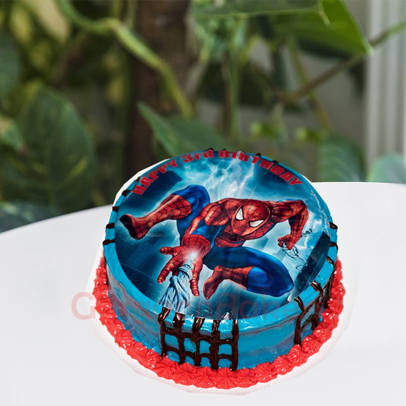 slinging spidey cake