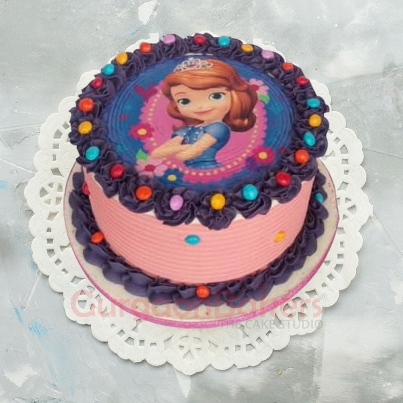 sofia the first photo cake