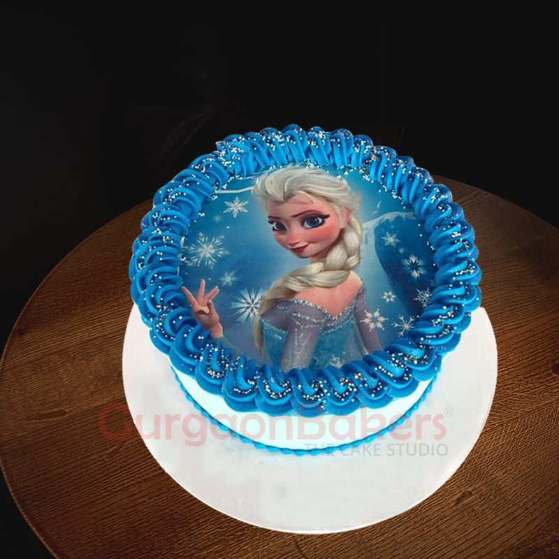 sparkly queen elsa cake