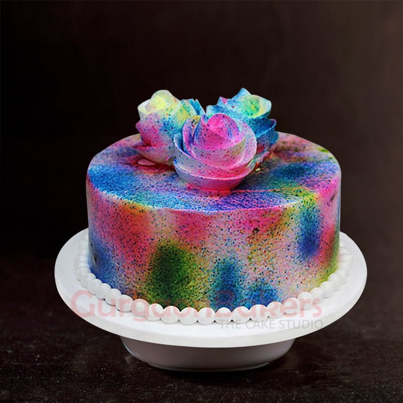 special colour splash cake