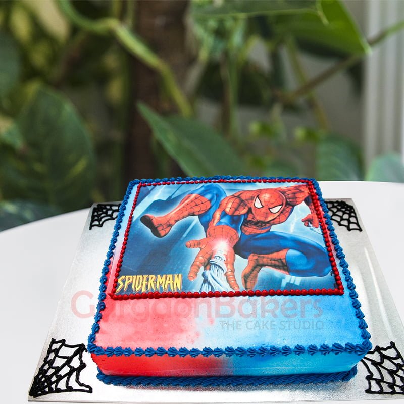 spidey web cake