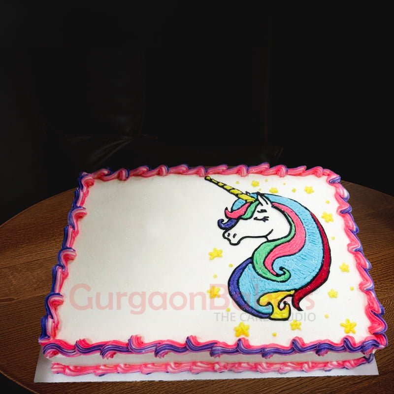 unicorn sheet cake