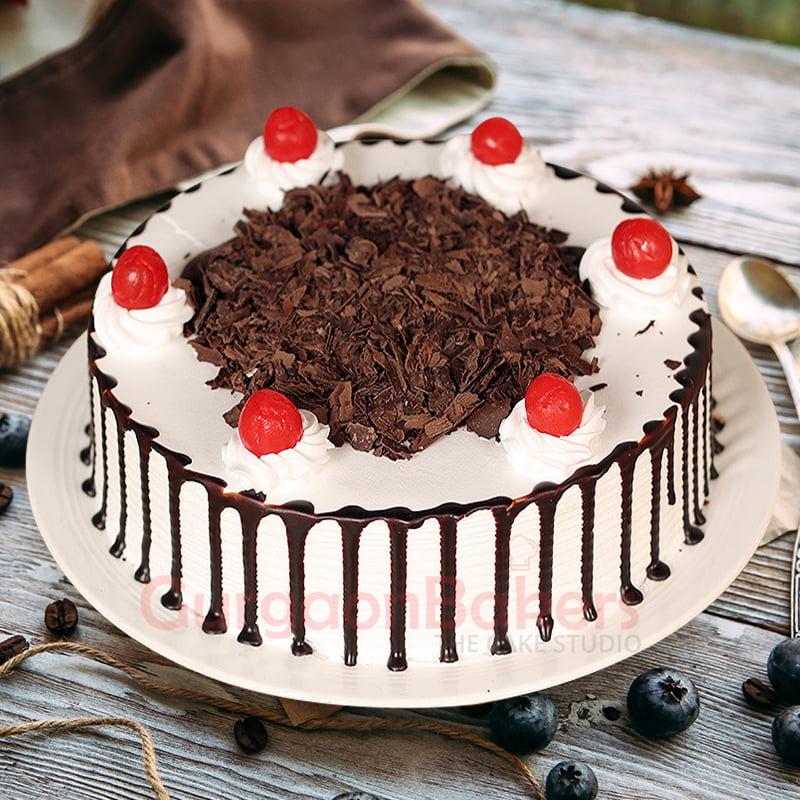 black forest chocolate drizzle cake