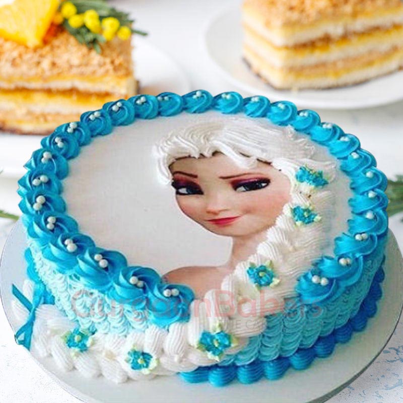 icy magic elsa cake