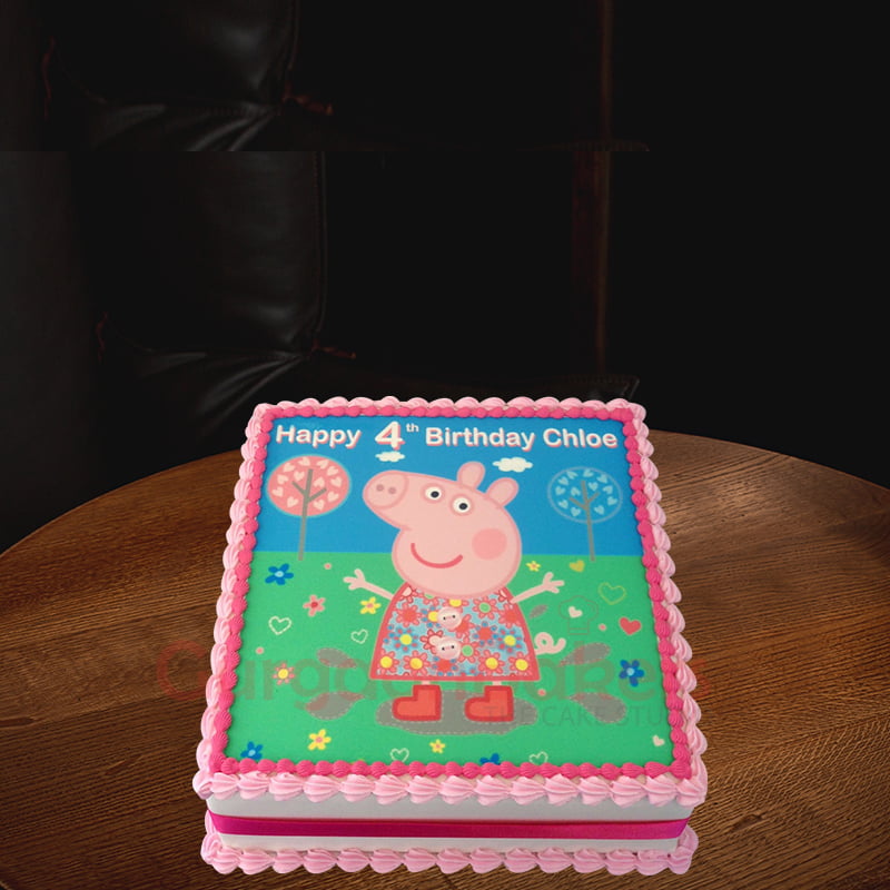 pretty peppa pig bday cake