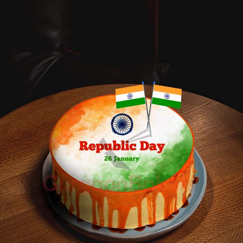 sweet drips indian flag cake 1