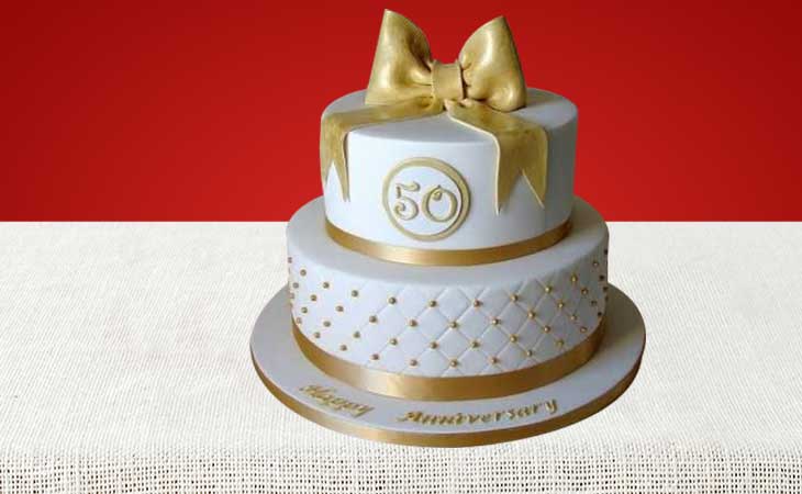 Golden Jubilee Anniversary Cakes