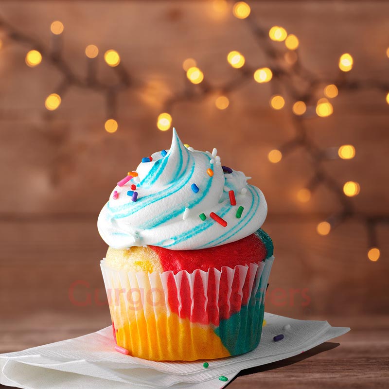 Rainbow cupcakes