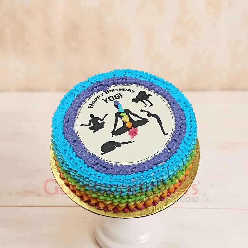 Yoga Asanas Cake